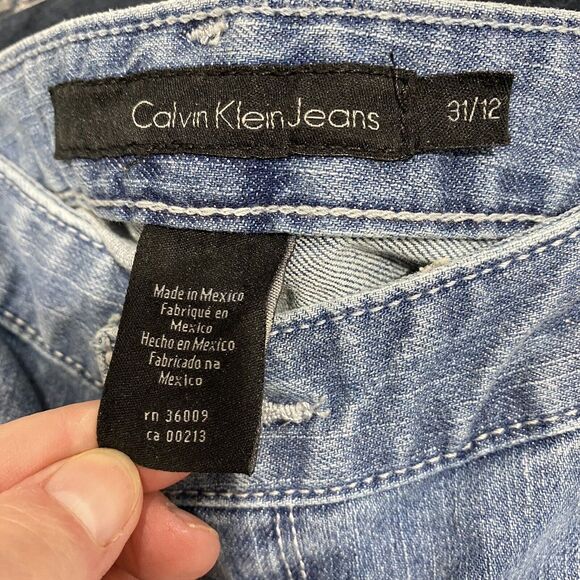 Calvin Klein Jeans Skinny Flare size 31/12 Medium Blue Wash 5-pocket Stretch - Picture 8 of 10